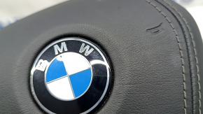 Подушка безопасности airbag в руль водительская BMW X5 G05 19-26 кожа черная, царапины