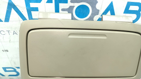 Плафон освещения передний в сборе Honda Accord 13-17 бежевый под люк, с Homelink, царапины