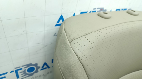 Обшивка спинки пассажирского сиденья Honda Accord 13-17 кожа бежевая с перфорацией, подогрев, под чистку, вмятины