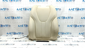 Обшивка спинки водительского сидения BMW X5 G05 19-22 кожа Canberra-Beige, с подогревом, замята, под чистку
