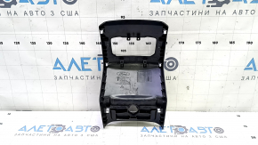 Накладка центральной консоли задняя Ford Fusion mk5 17-20 черная, под воздуховоды, потерта, надломаны крепления