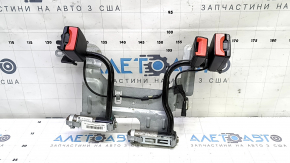 Защелки задних ремней с пиропатронами Ford Fusion mk5 17-20 черные