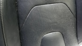 Tapițerie scaun pasager inferior pentru Ford Fusion mk5 17-20 titan, piele neagră, perforată, lovituri, necesită curățare