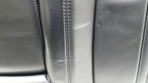 Spătar banchetă stânga spate pentru Lincoln MKZ 17-20, piele neagră, cu centură de siguranță și cotieră, încălzit, rupt, îndoit, zgâriat, necesită curățare