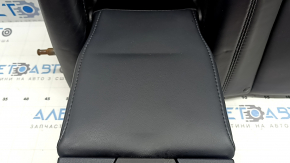 Spătar banchetă stânga spate pentru Lincoln MKZ 17-20, piele neagră, cu centură de siguranță și cotieră, încălzit, rupt, îndoit, zgâriat, necesită curățare