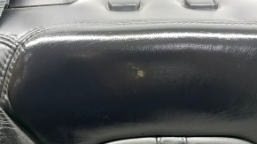 Spătar banchetă stânga spate pentru Lincoln MKZ 17-20, piele neagră, cu centură de siguranță și cotieră, încălzit, rupt, îndoit, zgâriat, necesită curățare
