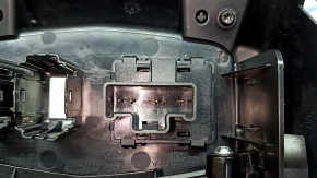 Ornamente consolei centrale spate negre pentru Lincoln MKZ 17-20, complete, cu priză, deflector, buton încălzire scaune spate, iluminare din spate, zgârieturi