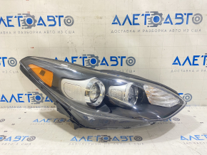 Far față dreapta gol Kia Sportage 17-19 FWD halogen, inserție galbenă