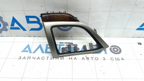 Накладка передней панели левая Lincoln MKZ 17-20 серая, под коричневое дерево