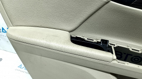 Panou ușă stânga față bej pentru Honda Accord 2016-2017, cotieră și inserție din piele bej, ornament din lemn lucios, compatibil cu memoria scaunului, gata de curățat