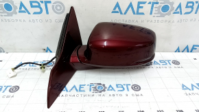 Зеркало боковое левое в сборе Honda Accord 14-17 6 пинов, поворотник, красное R-543P, песок, царапины