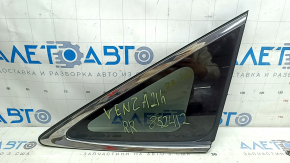 Geam spate dreapta, jaluzea, Toyota Venza 21-24, crom, ghidaje rupte, zgârieturi pe crom