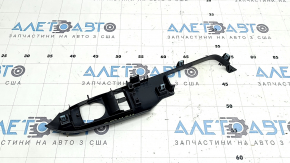 Накладка управления стеклоподъемником передним левым Ford Mustang mk6 15-23 купе, черная, без управления, царапины
