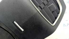 Ornamente consolei centrale spate negre pentru Lincoln MKZ 17-20, complete, cu priză, deflector, buton încălzire scaune spate, iluminare din spate, zgârieturi