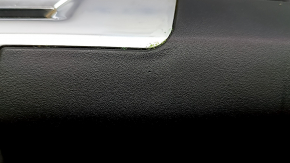 Panou ornamental ușă negru, față stânga, Ford Mustang mk6 17-23, inserție din piele neagră, cotiera din piele neagră, zgârieturi, crestături