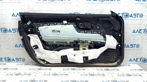 Panou ușă dreapta față negru pentru Ford Mustang mk6 15-23, inserție din material textil negru, cotieră din piele neagră, folie din fibră de carbon, zgârieturi, elemente de fixare rupte
