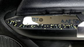 Panou ușă dreapta față negru pentru Ford Mustang mk6 15-23, inserție din material textil negru, cotieră din piele neagră, folie din fibră de carbon, zgârieturi, elemente de fixare rupte