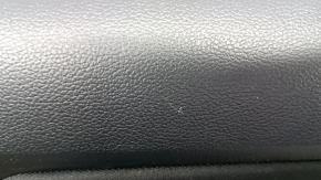 Panou ușă dreapta față negru pentru Ford Mustang mk6 15-23, inserție din material textil negru, cotieră din piele neagră, folie din fibră de carbon, zgârieturi, elemente de fixare rupte