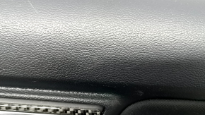 Panou ușă dreapta față negru pentru Ford Mustang mk6 15-23, inserție din material textil negru, cotieră din piele neagră, folie din fibră de carbon, zgârieturi, elemente de fixare rupte
