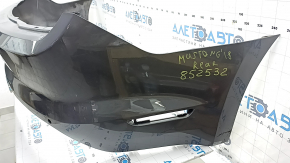Бампер задний голый Ford Mustang mk6 18-23 под парктроники, графит, надломано крепление парктроника, царапины