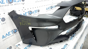 Бампер передний голый Ford Mustang mk6 18-23 рест, графит, царапины, незаводские отверстия, вмятины