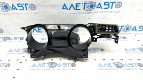 Накладка щитка приборов Ford Mustang mk6 15-23 черная, хром, с дефлектором