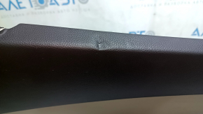 Ornamente ușă, spate stânga, Hyundai Santa FE Sport 13-16, maro închis cu inserție din piele bej, cu mâner, cotieră din piele maro închis, structură de montare gri, zgârieturi, crestături, lovituri