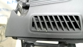 Торпедо передняя панель с AIRBAG Toyota Venza 21-24 под проекцию, кожа, черная, царапины, потертости