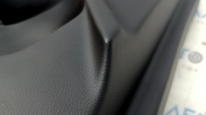 Panou ușă stânga față pentru Mercedes GLC 16-22, piele neagră, inserție abanos lucioasă, cotieră din piele neagră, Burmester, cu iluminare din spate, cu mâner, zgârieturi, crăpătură la fixare