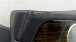 Panou ușă dreapta față Mercedes GLC 16-22, piele neagră, inserție abanos, cotieră din piele neagră, rupturi, lovituri
