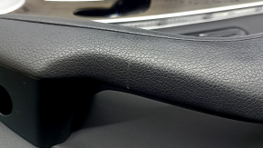 Panou ușă dreapta față Mercedes GLC 16-22, piele neagră, inserție abanos, cotieră din piele neagră, rupturi, lovituri
