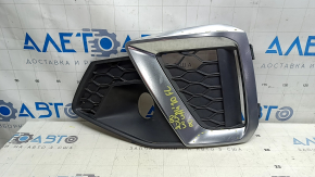 Grilă bară față stânga pentru Audi A4 B9 20-25, cromată, radar, S-line, elemente de fixare rupte