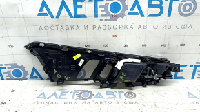 Ручка двери внутренняя передняя левая Audi A4 B9 17-25 с накладкой, черный глянец, царапина