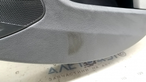 Panou decorativ ușă spate dreapta Audi A4 B9 20-25 gri închis, inserție din piele gri, cu cotieră gri, fără perdea, pentru curățare