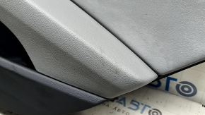 Panou decorativ ușă spate dreapta Audi A4 B9 20-25 gri închis, inserție din piele gri, cu cotieră gri, fără perdea, pentru curățare