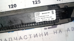 Ornamente prag exterior față dreapta Audi A4 B9 17-25 S-Line cu iluminare din spate, zgârieturi, cablu de iluminare din spate rupt