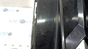 Grilă inferioară bară față stânga VW Tiguan 18-21, negru lucios, pentru senzori de parcare, R-Line, nisip, suport rupt