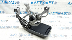 Подлокотник центральной консоли Audi A4 B9 20-25 кожа серая с кронштейном