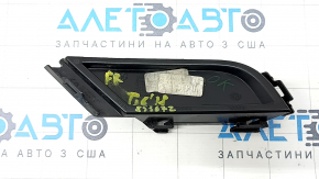 Заглушка нижней решетки переднего бампера правая VW Tiguan 18-21 черный глянец, R-Line, песок