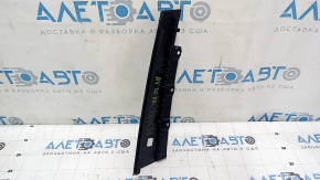 Накладка двери боковая задняя правая Audi A4 B9 17-25 передняя, черный глянец, царапины