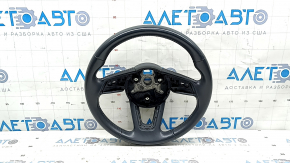 Руль голый Audi A4 B9 20-25 кожа, серый, царапины, без кнопок, без подрулевых лепестков, без накладки
