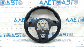 Руль голый Audi A4 B9 20-25 кожа, серый, царапины, без кнопок, без подрулевых лепестков, без накладки