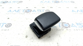 Ручка КПП Audi A4 B9 17-25 с верхней серой накладкой, кожа, серая, потерта, царапина