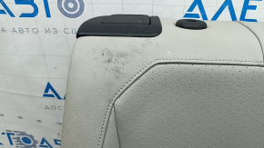 Спинка заднего ряда сидений 2 ряд правая VW Tiguan 18-21 кожа серая, перфорация, замята, под химчистку