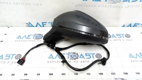 Зеркало боковое левое в сборе Audi A4 B9 20-25 13 пинов, графит, поворотник, подогрев, автозатемнение, память, BSM, царапины