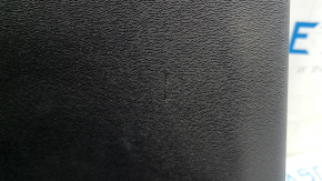 Panou decorativ ușă spate stânga Volvo XC90 16-23 piele neagră, inserție din lemn, fără perdea, zgârieturi, rupturi