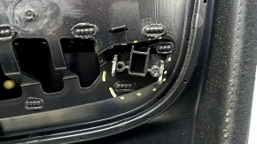 Panou decorativ ușă față stânga Volvo XC90 16-22 piele neagră, inserție din lemn, element de fixare rupt, zgârieturi