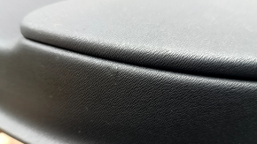 Panou decorativ ușă față stânga Volvo XC90 16-22 piele neagră, inserție din lemn, element de fixare rupt, zgârieturi