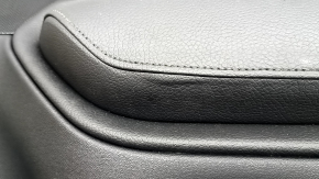 Обшивка двери карточка передняя правая Volvo XC90 16-22 кожа черная, вставка под дерево, подлокотник кожа черная, с подсветкой, с кнопкой центрального замка, вмятина, тычка, царапины