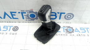 Maner schimbător Volvo XC90 16-22 T5, T6, piele neagră, cu husă, cromat, zgârieturi, uzat